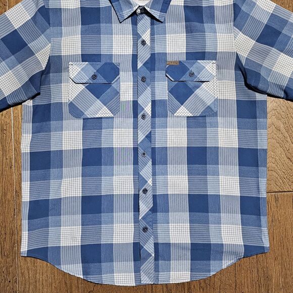 Orvis Button Up Shirt Adult Large White Blue Vented Polyester Outdoor Mens - Picture 3 of 11